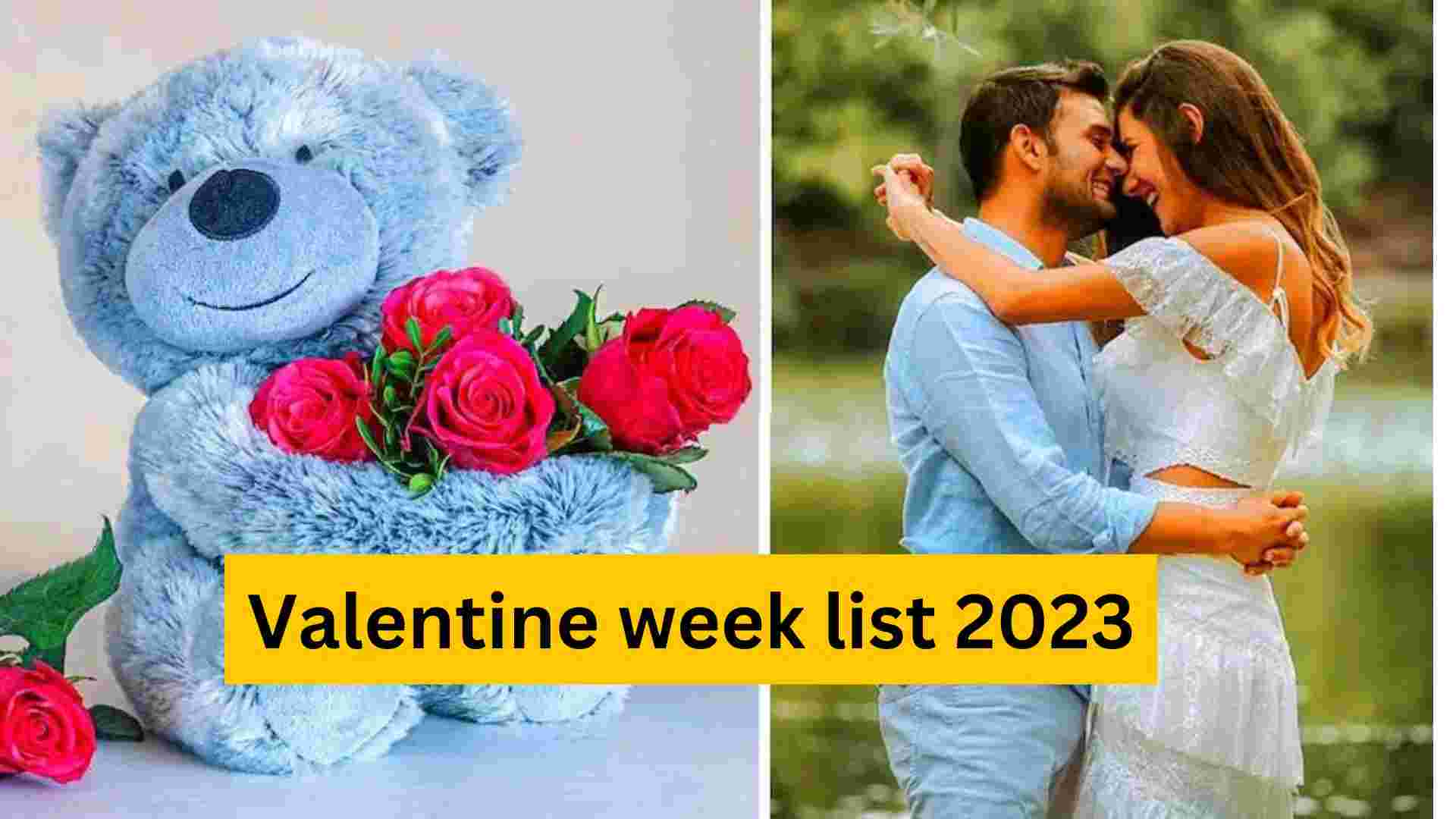 Valentine week list 2023